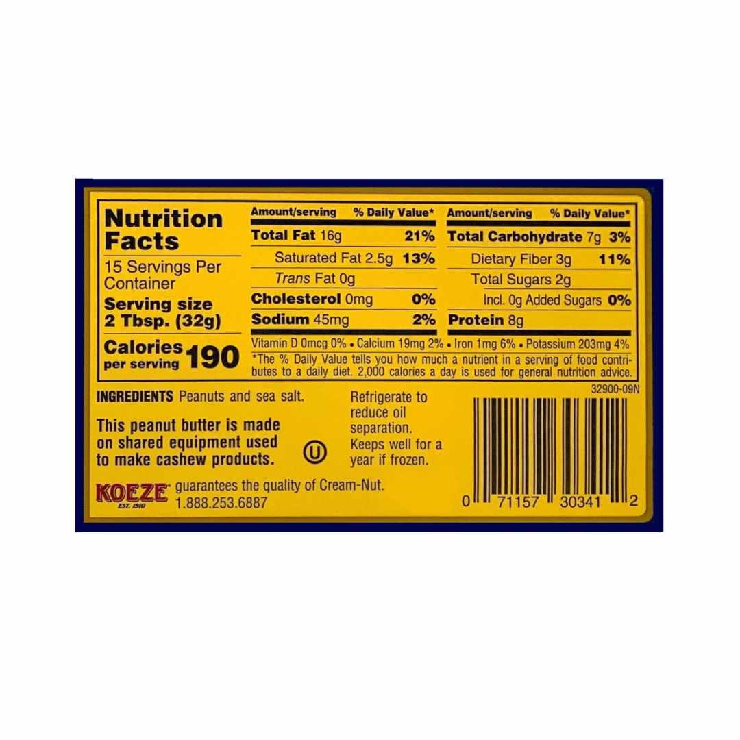 Cream-Nut Smooth Natural Peanut Butter - Image 2
