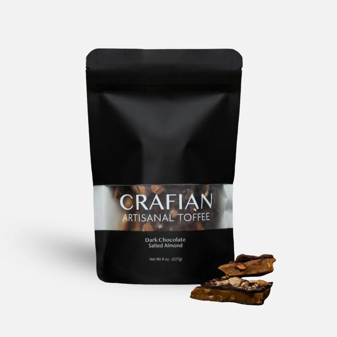 Dark Chocolate Salted Almond Toffee