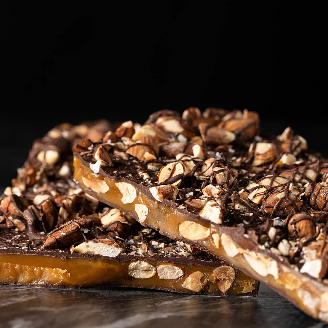 Dark Chocolate Salted Almond Toffee - Image 3