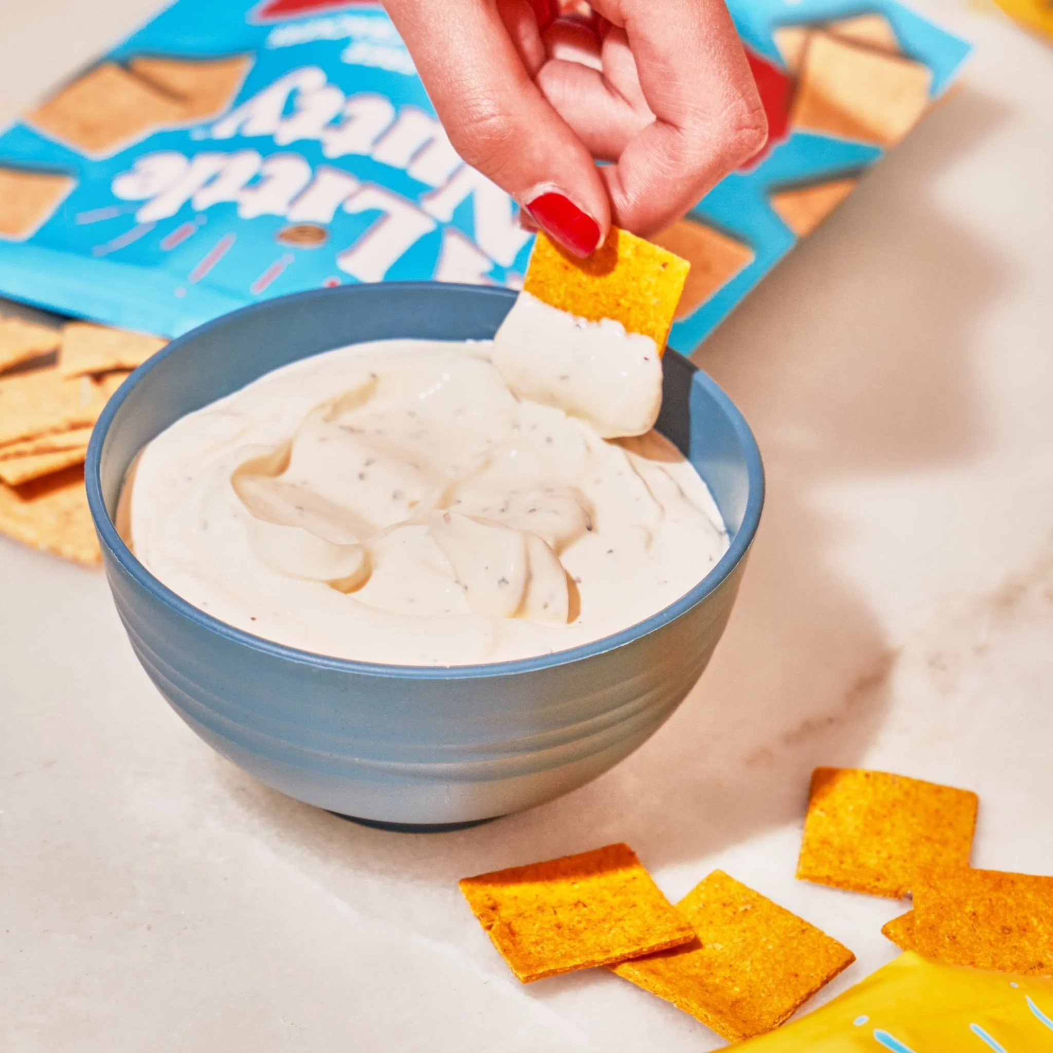 Grain-Free Vegan Cheddar Almond Flour Crackers - Image 4