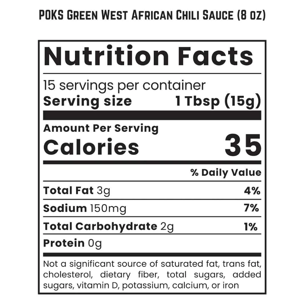POKS Green West African Chili Sauce - Image 2