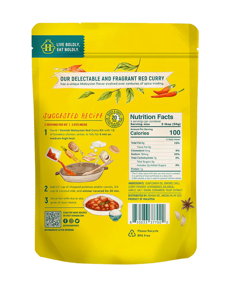 Malaysian Red Curry Paste Kit - Image 4
