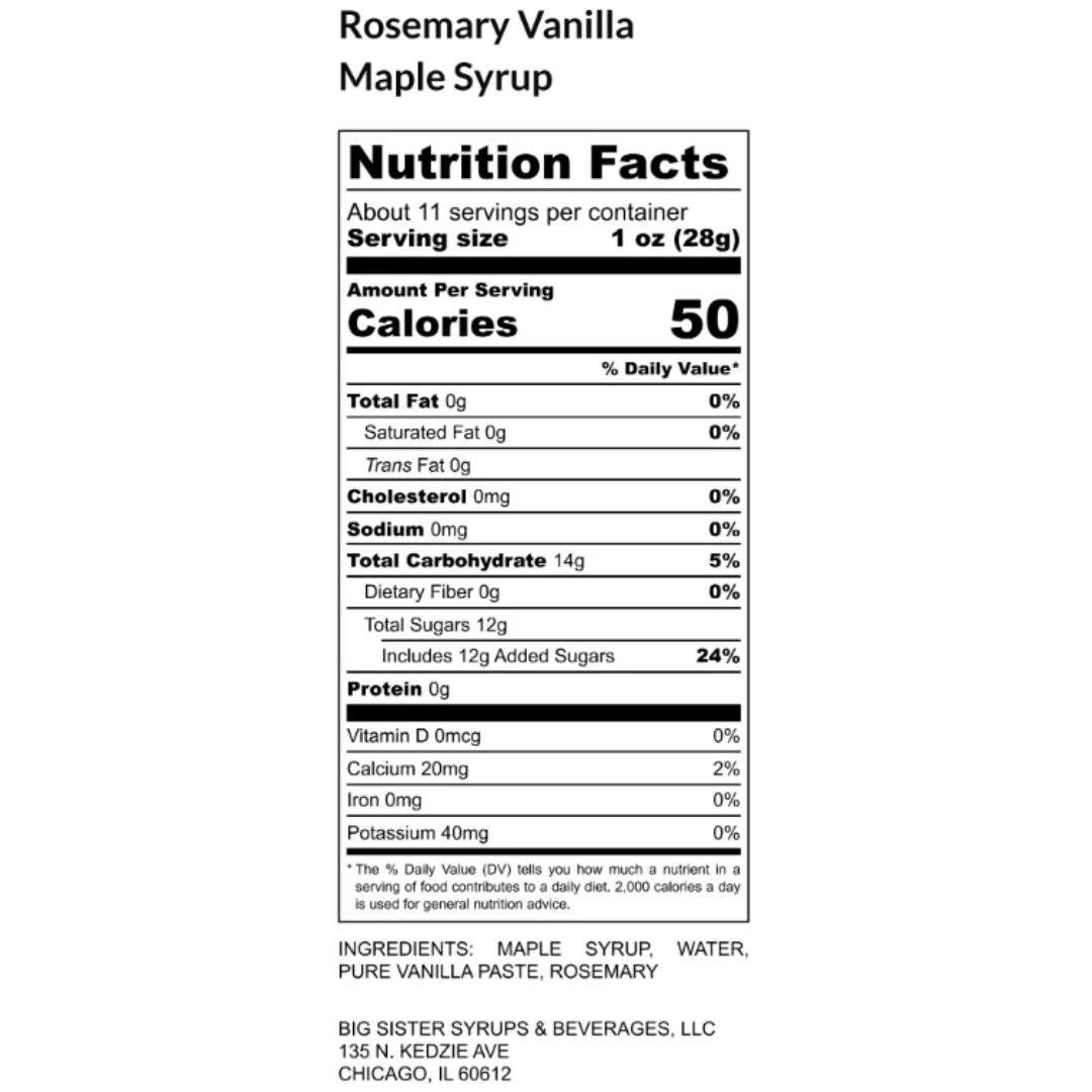 Rosemary Vanilla Maple Syrup - Image 4