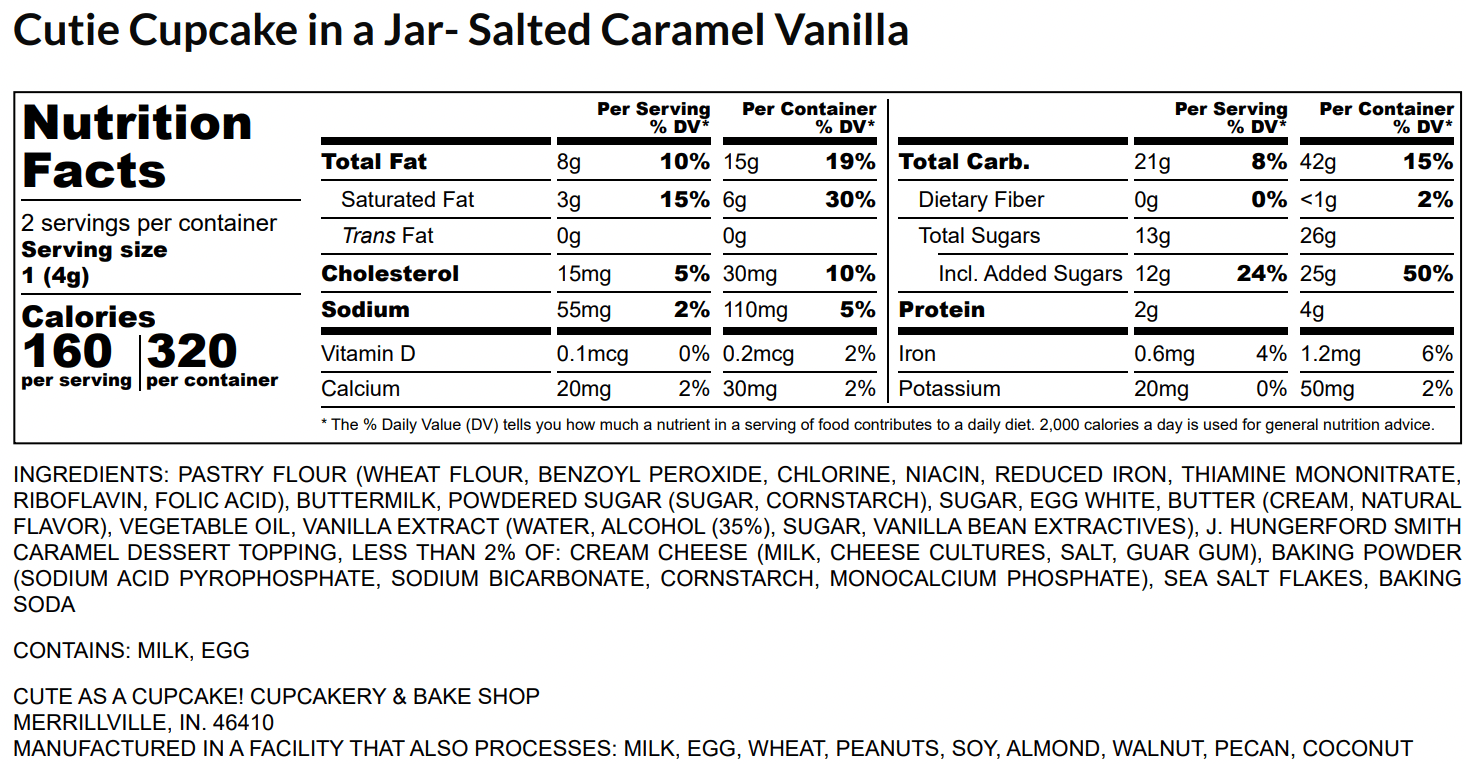 Salted Caramel Vanilla Cupcake in a Jar - Image 2