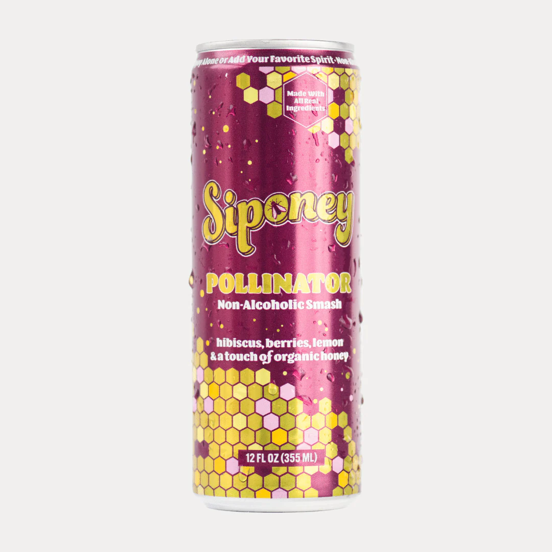 Siponey Pollinator: Sparkling Honey Berry Mocktail