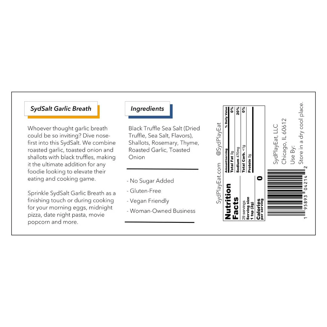 SydSalt Garlic Breath - Garlic Truffle Salt - Image 5