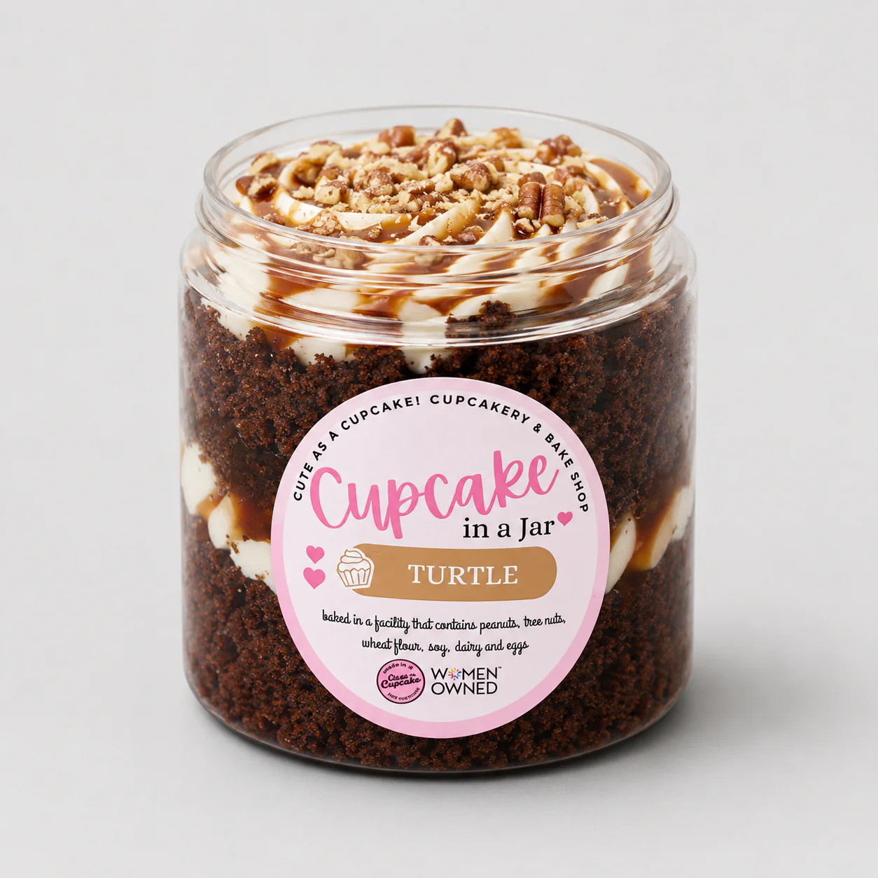 Turtle Cupcake in a Jar